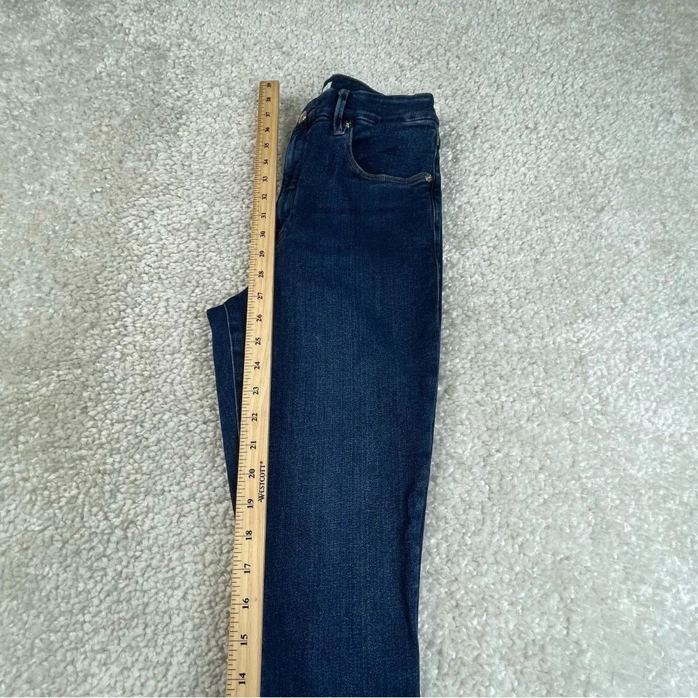 Good American Good Waist Ankle Skinny Jeans size 8/29. Dark blue wash Stretchy